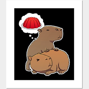 Capybara hungry for Red Jello Posters and Art